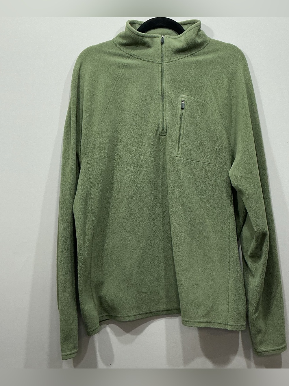 L.L.Bean Men's XL Olive Green 1/4 Zip Fleece Pullover